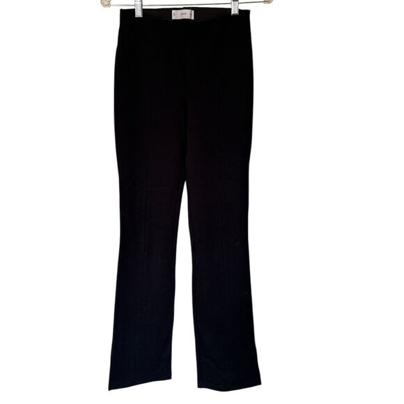 MNG Black Straight Leg Trousers Small High Waist Slit Hem Work Pants - Picture 4 of 8